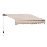 4x2.5m Retractable Manual Awning, Crank Handle | Beige