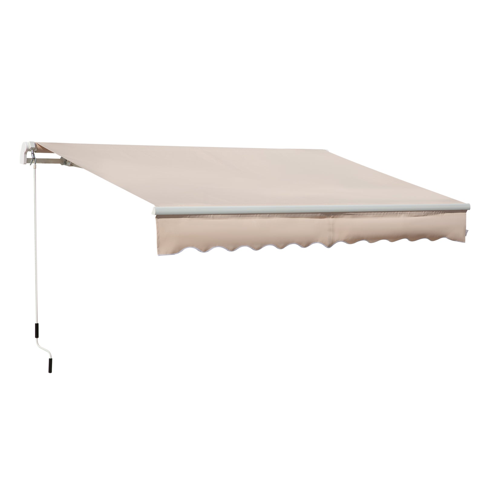 4x2.5m Retractable Manual Awning, Crank Handle | Beige