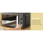 Black 19l 5-level Power Kitchen Manual Microwave Oven With Timer 700w