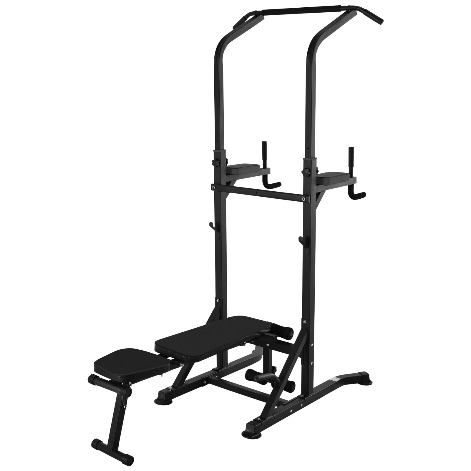 Power Tower Weight Bench Dip Stands For Home Gym | Black