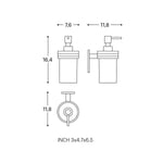 Soap Dispenser, 175ml, Self-adhesive Wall Mounted Black Stick Collection