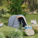 Pop Up 2 Man Tent, 2000mm Waterproof Camping Tent With Bag | Multi Colour