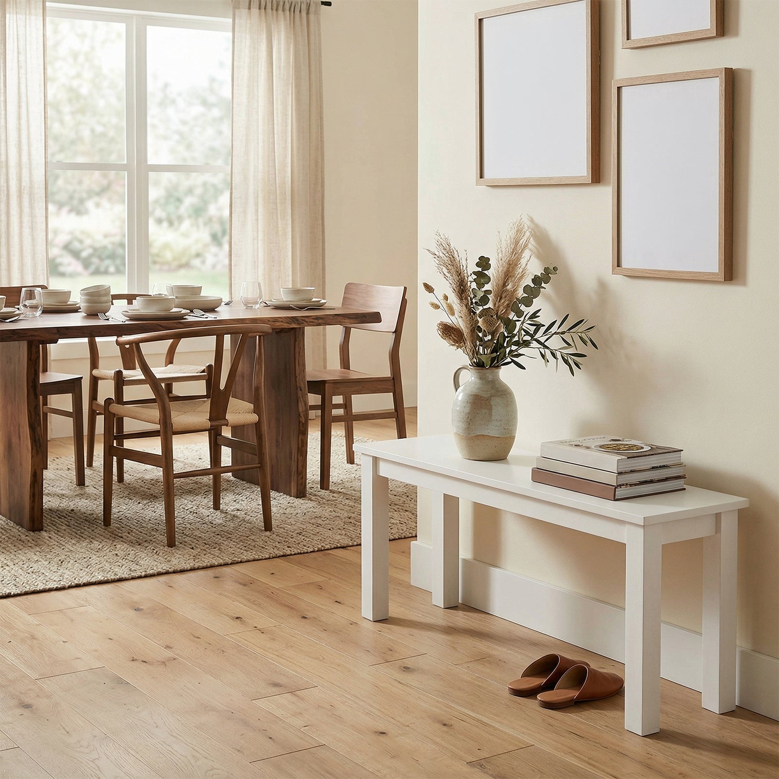Versatile Wooden Bench | One Size | White