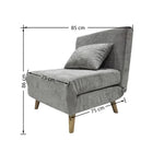 Joel Uno Single Chair Sofa Bed | One Size | Grey