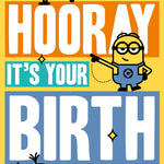 Minions 'hip Hip Hooray' Birthday Card Official Product
