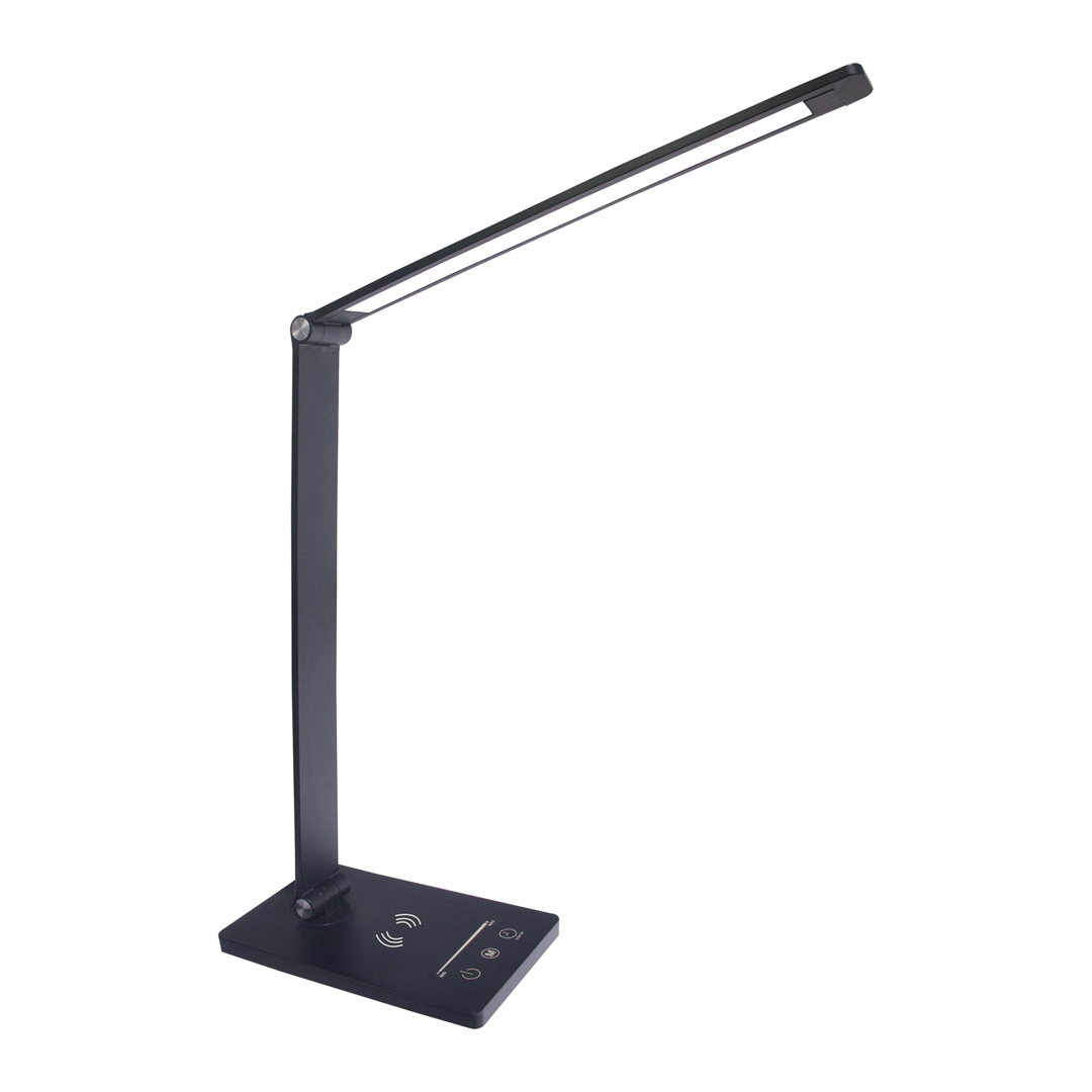 Vario Designer Desk Lamp Wireless Phone Charging Adjustable Dimmable Great For Home Office | Black