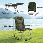 Camping Chair Reclining Padded For Adults | Brown