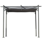 3x3m Outdoor Pergola Metal Gazebo Porch Awning Canopy | Grey