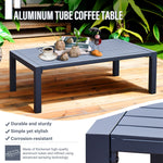 Malibu Aluminium 5 Seat Lounge Set In Grey With Olefin Cushions & Syn-teak Arms | Grey