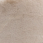 Icon Natalia Armchair And Round Footstool, Rabbit Faux Fur | Medium | Natural