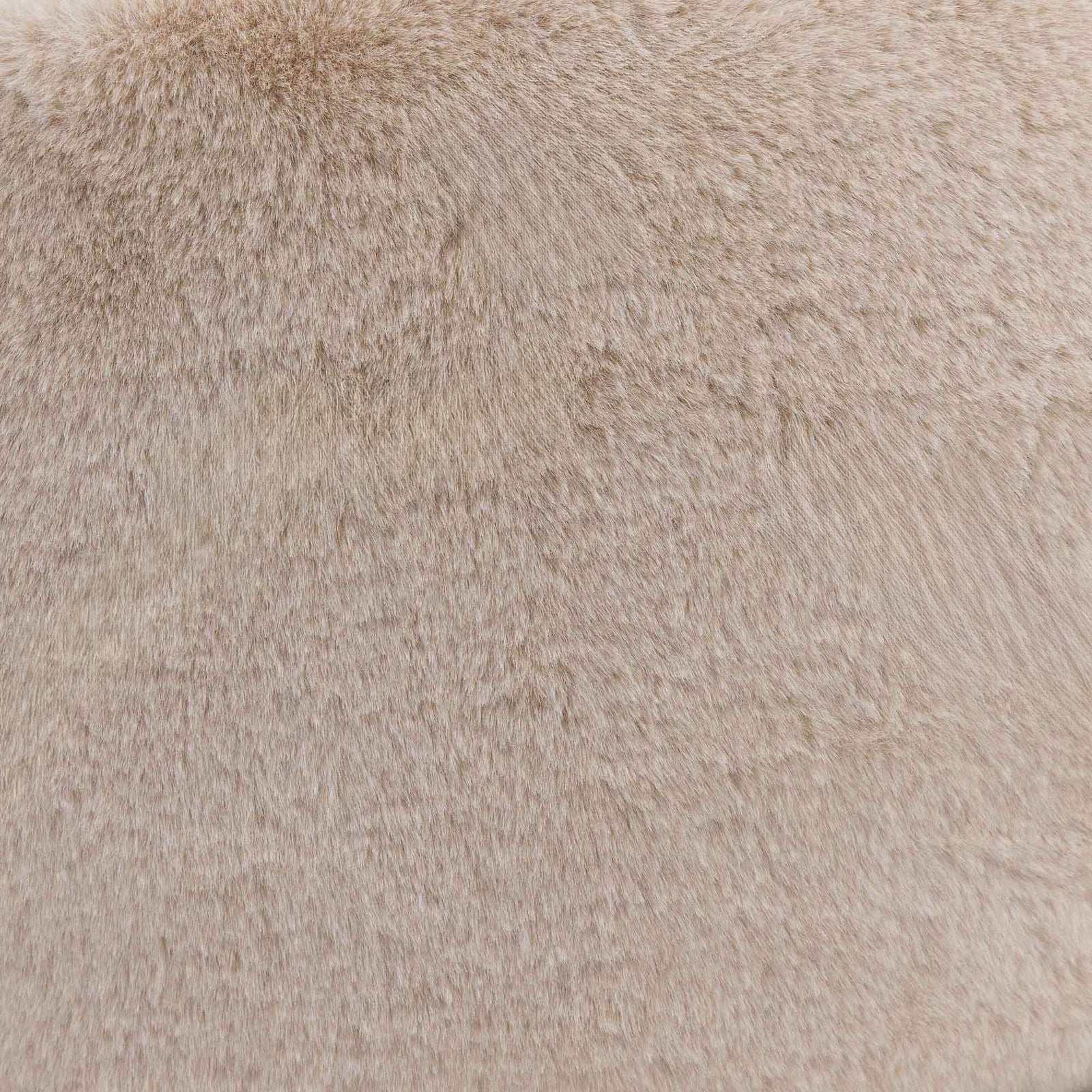Icon Natalia Armchair And Round Footstool, Rabbit Faux Fur | Medium | Natural