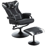 Video Game Chair And Footrest Set With Lumbar Support