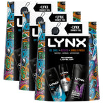 Shower Level Up Ice Chill, Excite,jungle Fresh Gift Set W/ Shower Tool, 3pk