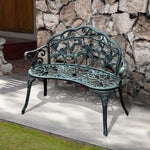 Garden Bench Antique Rose Style Aluminium