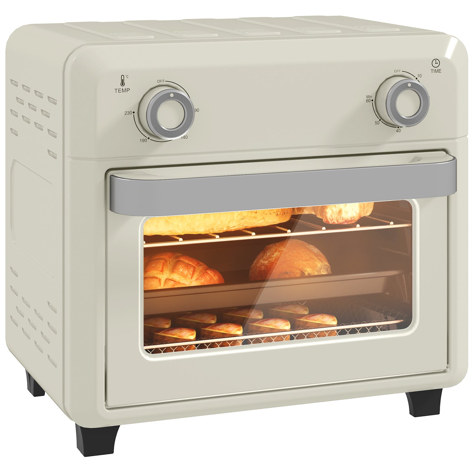 10l Air Fryer Oven Electric Oven Grill Roast Bake 1000w | One Size | Cream