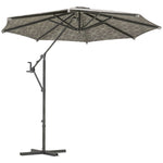 Convertible Cantilever/market Parasol W/ Base, 360°