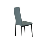 San Diego Marble Top Dining Table With Emily Leather Chairs | Grey
