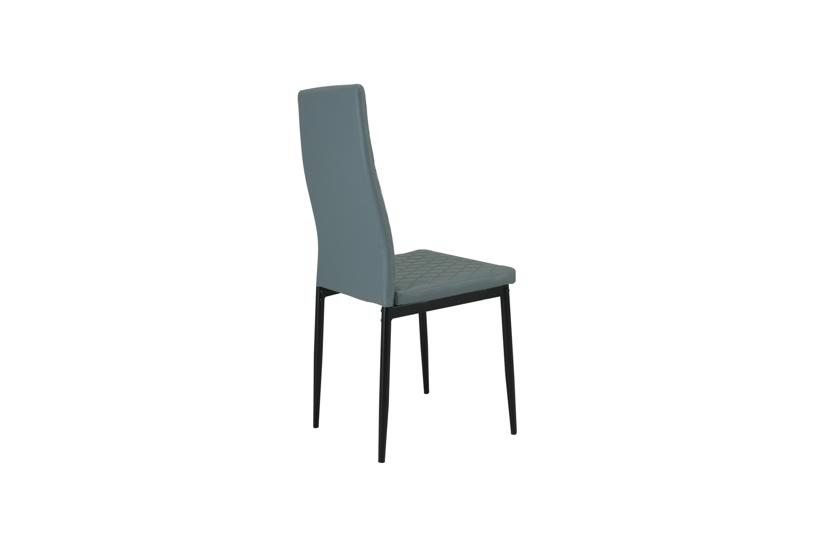 San Diego Marble Top Dining Table With Emily Leather Chairs | Grey
