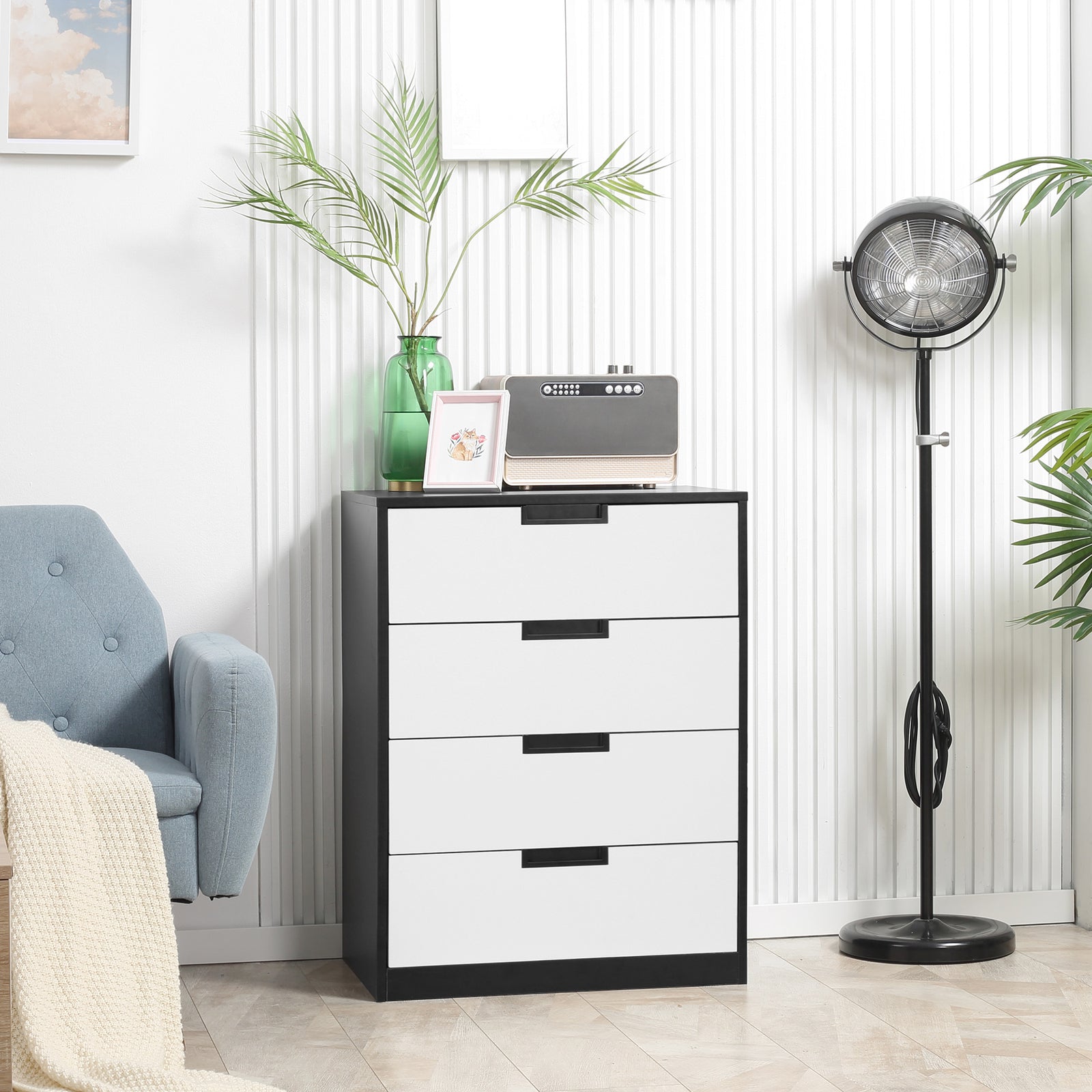 4 Drawer Dresser Storage Cabinet Unit Bedroom Living Room