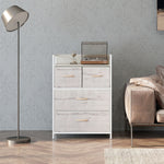 HOMCOM Bedroom Chest Of Drawers 4 Drawer Dresser W/ Shelf