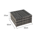 Malta Rattan 10 Seat U-shape Set With 2 Footstools | 10 Seat | Walnut Grey