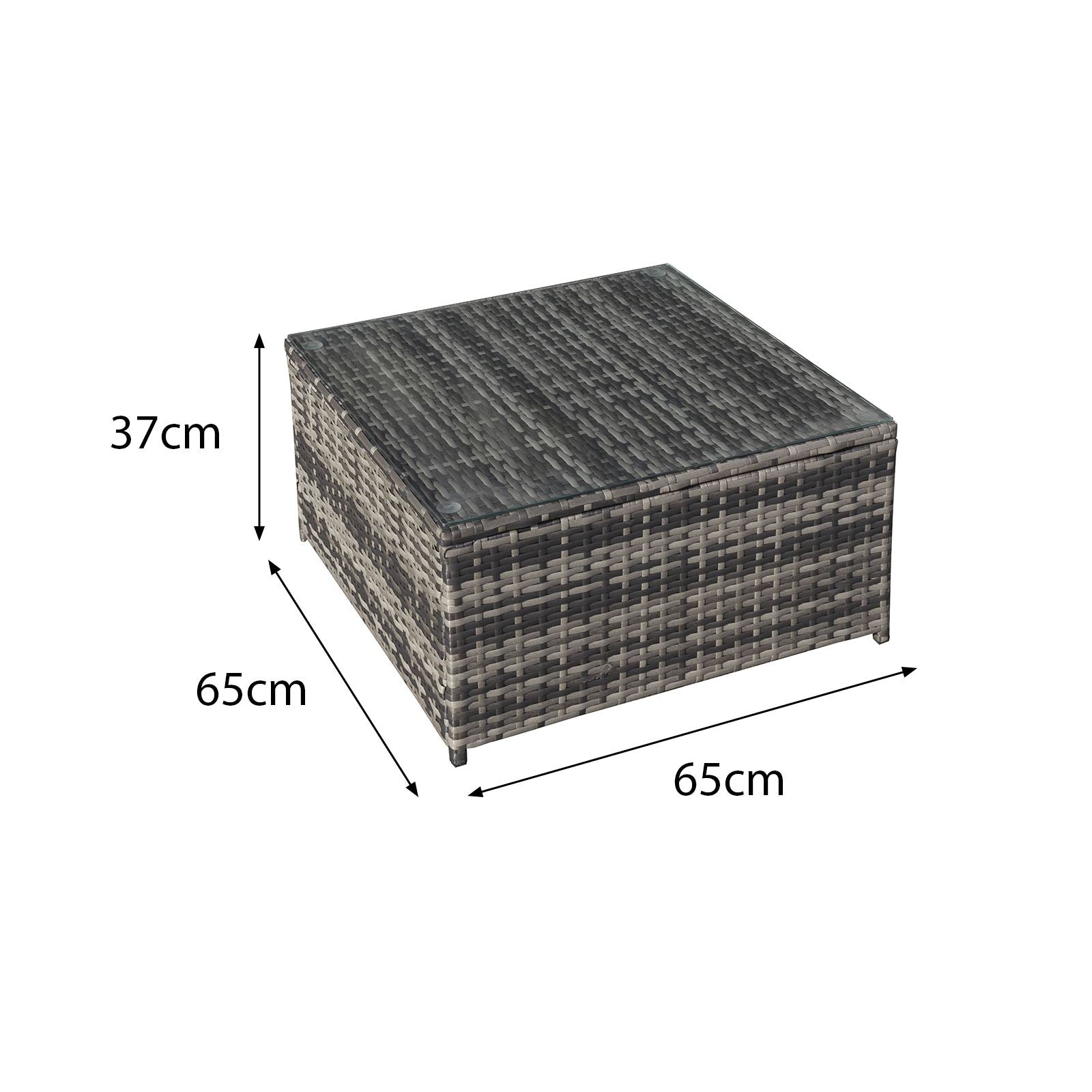 Malta Rattan 10 Seat U-shape Set With 2 Footstools | 10 Seat | Walnut Grey