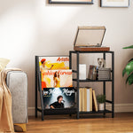 Record Player Stand, 3-tier Side Table With Vinyl Record Storage | Black