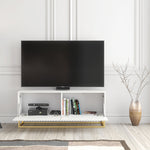 Ripple Tv Unit 100cm - Fluted Design | Large-Medium | White