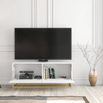 Ripple Tv Unit 100cm - Fluted Design | White