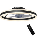 Ceiling Fan With Light And Remote, 3 Colour Temperatures, 50cm | Black