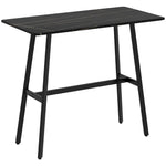 HOMCOM Bar Table With Marble Effect Top, Steel Legs