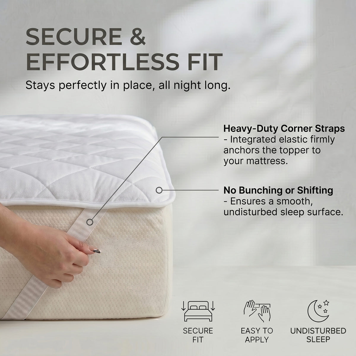 Advanced Cooling Mattress Topper | EU Double | White