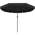 2.7m Patio Umbrella With Crank Garden Parasol | Black