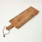HOMESCAPES Engraved Mango Wood Serving Board, 100 X 30 Cm