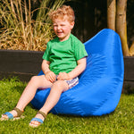 Kids High Back Bean Bag Chair | Blue
