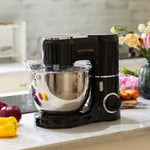 1500w 8l Household Stand Mixer With Stainless Steel Bowl – Includes Whisk, Beater & Dough Hook, Adjustable Speed & Splash Guard
