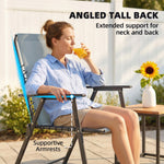 Folding Garden Chairs, Outdoor Chairs Set | Set of 4 | Grey