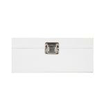24cm Square White Soft Wood Box