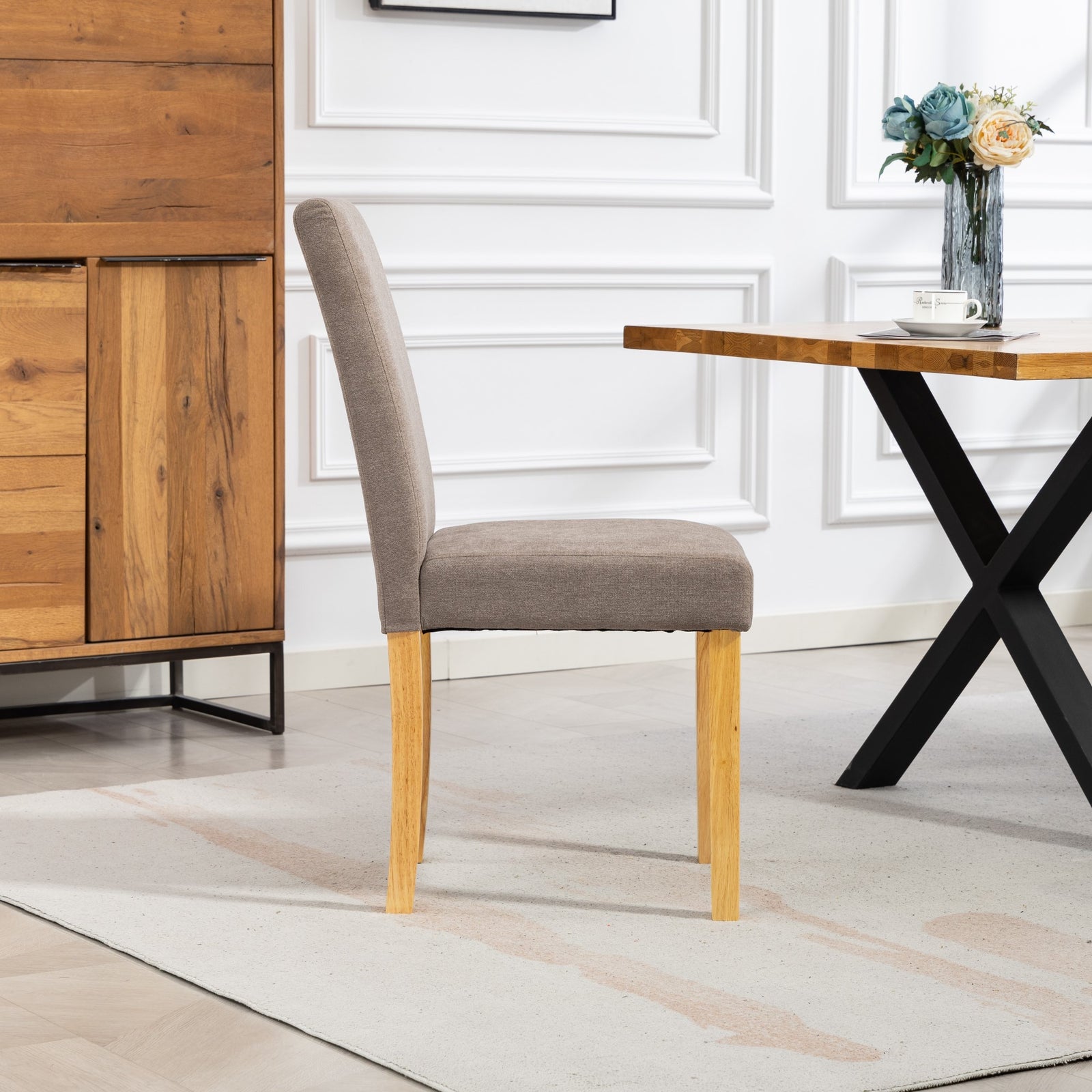 Almont Fabric Dining Chairs - Set Of 2 | Brown