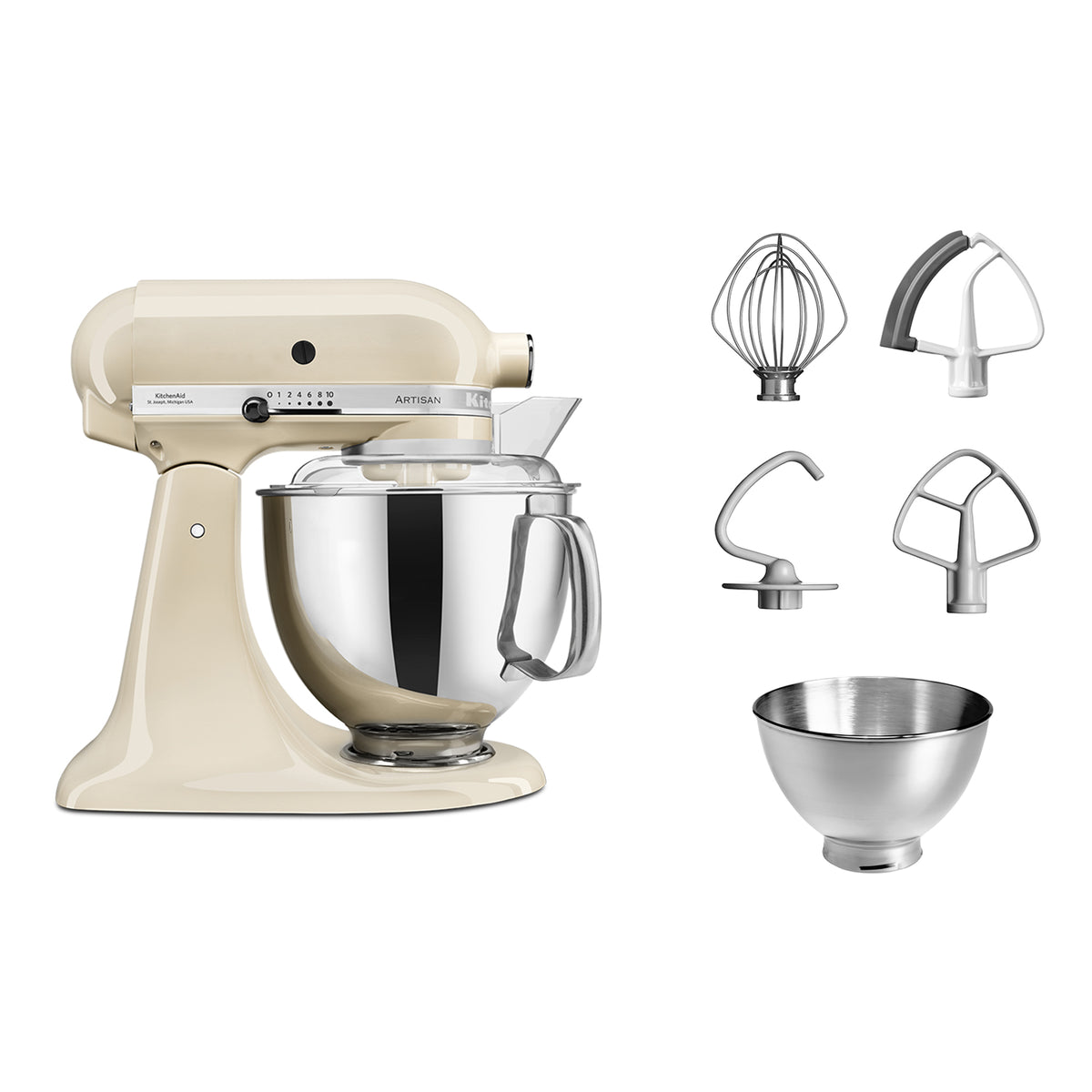 175 Artisan Stand Mixer With Premium Accessories | Cream