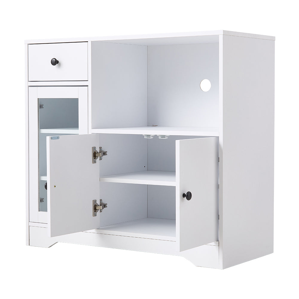 Wooden Sideboard Storage Cabinet With 3 Doors And 1 Drawer