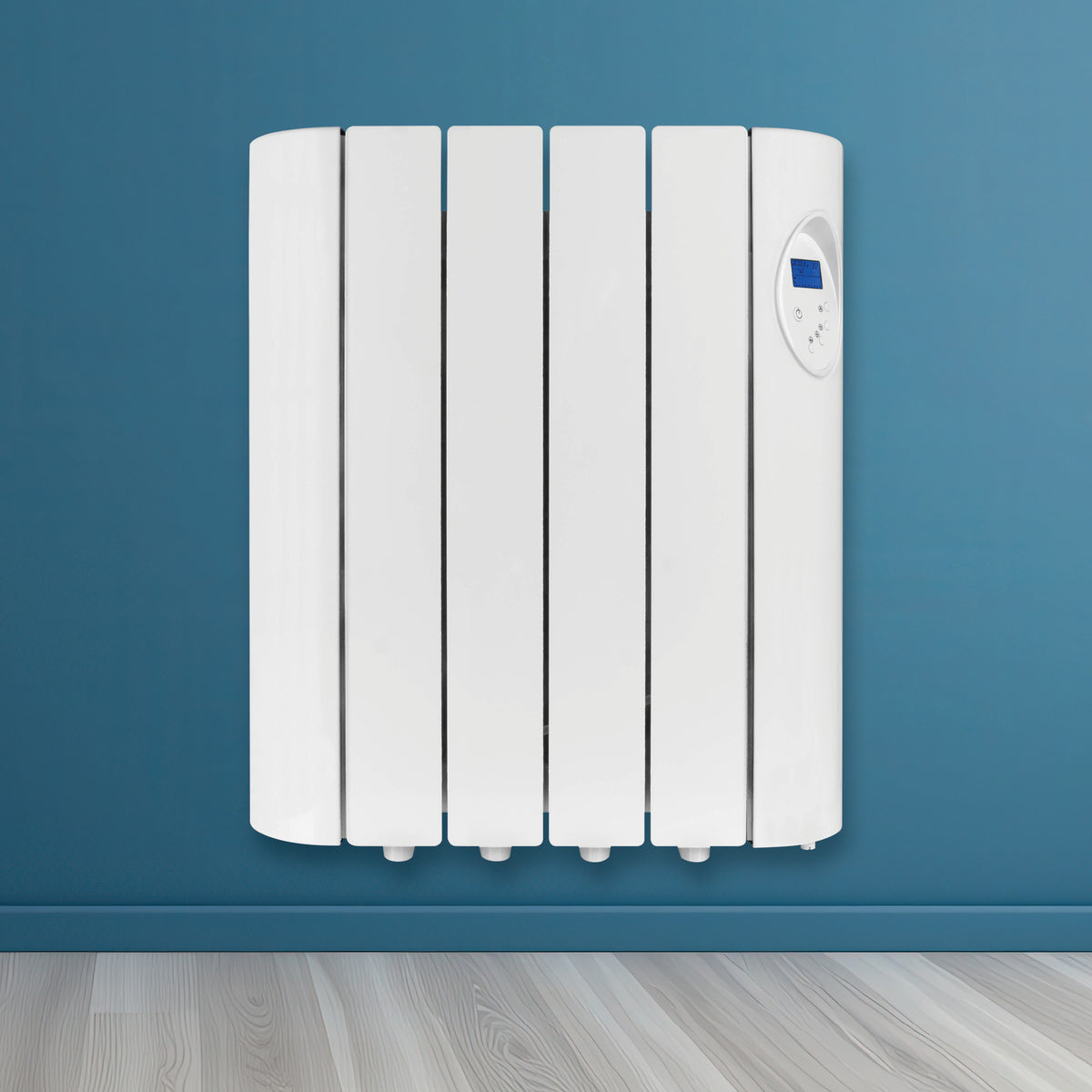 Electric Panel Heater Oil Filled Radiator Day Timer Wall Mounted Low Energy Retention Digital Thermostat Convector | 600w | White