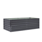 Outdoor Modular Metal Raised Garden Bed | One Size | Grey