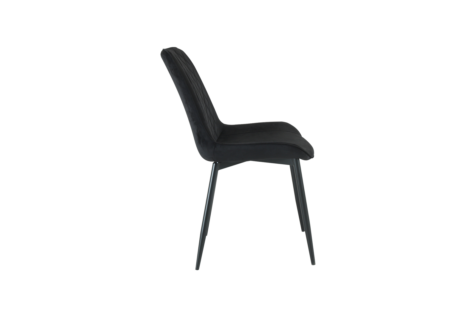 Amelia Velvet Comfort Dining Chairs | One Size | Black