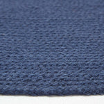 Handmade Woven Braided Oval Rug | 170cm | Navy Blue