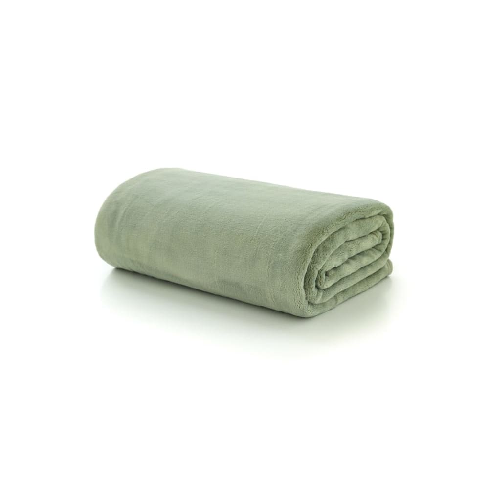 Coco Touch Flannel Throw – Luxury 140x180cm Ultra Soft Blanket | 140cm x 180cm | Green