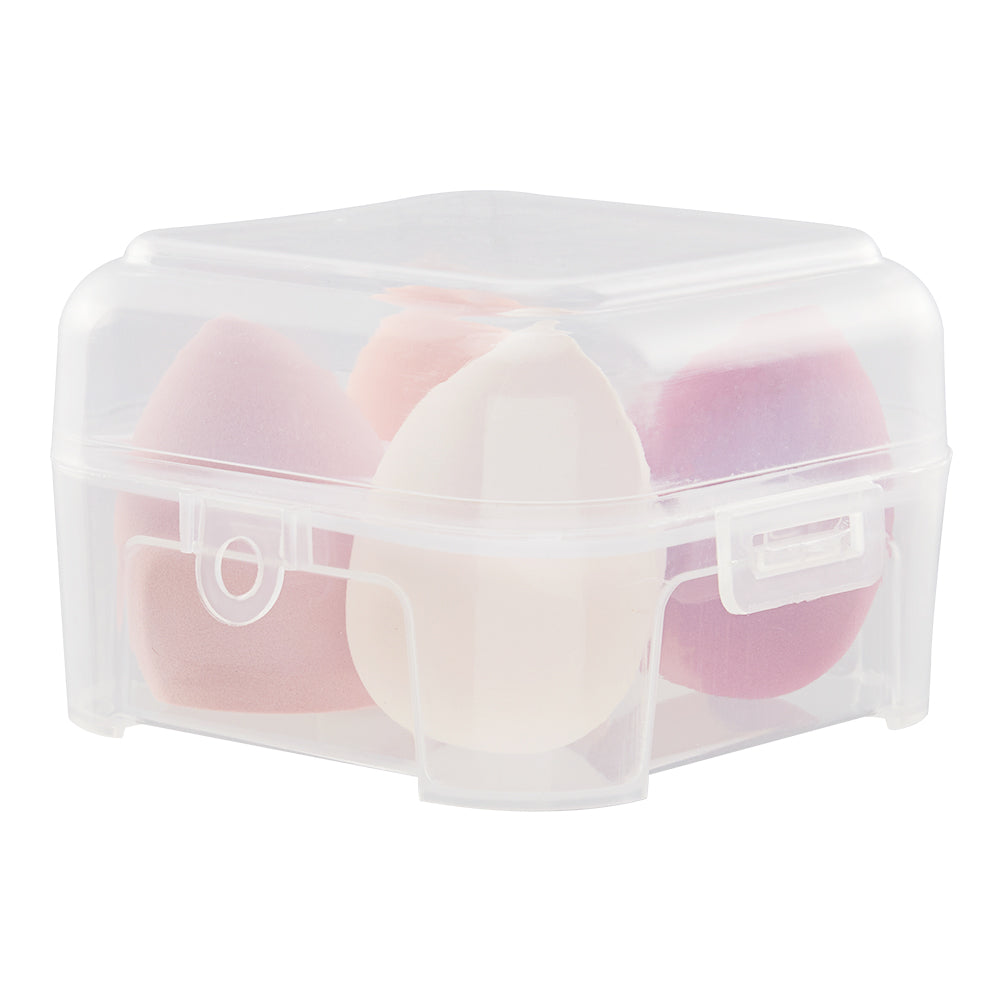 4pcs Pink Makeup Sponge For Dry And Wet Dual-use