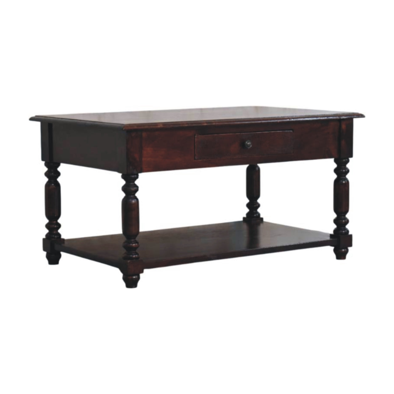Artisan Furniture Solid Wood Turned Legs Cherry Console Table