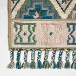 Matala Green & Blue Kilim Wool Rug | 150cm x 220cm | Light Green