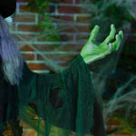 6ft Outdoor Halloween Witch Prop Decoration With Light Up Eyes And Heart